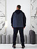 Чоловічий спортивний костюм на флісі синій великого розміру Розміри: 48.50. 52. 54. 56. 58., фото 7