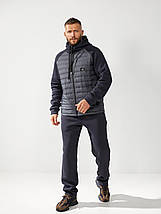 Чоловічий спортивний костюм на флісі графіт великого розміру Розміри: 48.50. 52. 54. 56. 58., фото 2