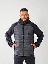 Чоловічий спортивний костюм на флісі графіт великого розміру Розміри: 48.50. 52. 54. 56. 58., фото 4