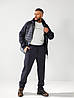 Чоловічий спортивний костюм на флісі графіт великого розміру Розміри: 48.50. 52. 54. 56. 58., фото 10