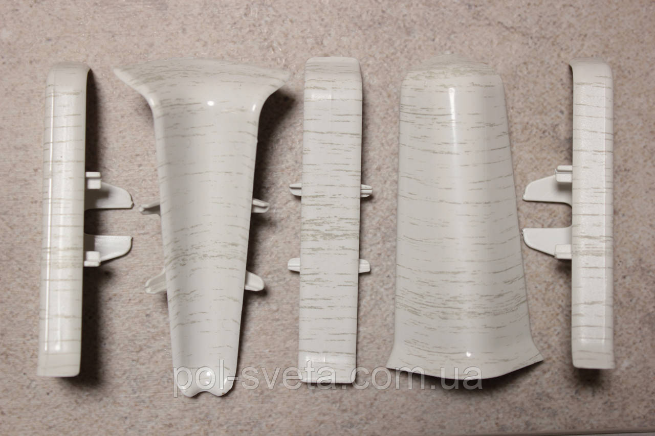 Фурнітура до плінтуса ПВХ ТерПол 22х70х2200 мм, Клен Світлий 007, фото 1