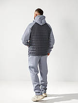 Чоловічий спортивний костюм на флісі сірий великого розміру Розміри: 48.50. 52. 54. 56. 58., фото 4