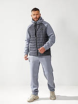 Чоловічий спортивний костюм на флісі сірий великого розміру Розміри: 48.50. 52. 54. 56. 58., фото 5