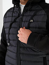 Чоловічий спортивний костюм на флісі чорний великого розміру Розміри: 48.50. 52. 54. 56. 58., фото 3