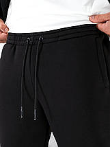 Чоловічий спортивний костюм на флісі чорний великого розміру Розміри: 48.50. 52. 54. 56. 58., фото 4