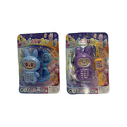 Телефон Лабубу з окулярами, з годинником