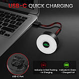 DONPEREGRINO M2 USB Type C Перезаряджуваний світлодіодний велосипедний задній ліхтар до 90 годин із 5 режимами, фото 7