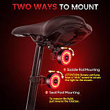 DONPEREGRINO M2 USB Type C Перезаряджуваний світлодіодний велосипедний задній ліхтар до 90 годин із 5 режимами, фото 3