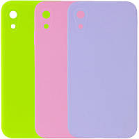 Чохол Silicone Case Square Full Camera Protective (AA) NOLOGO для Apple iPhone XR (6.1")