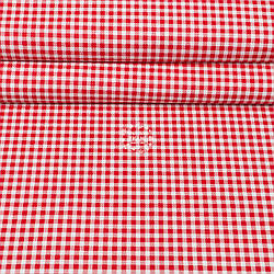 Ранфорс шириною 240 см "Червона клітинка 5 мм", №5755