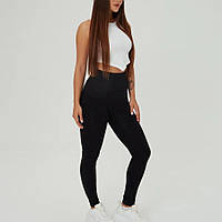 Теплые лосины на меху с утяжкой термолосины на флисе широким поясом высокая посадка утепленные леггинсы