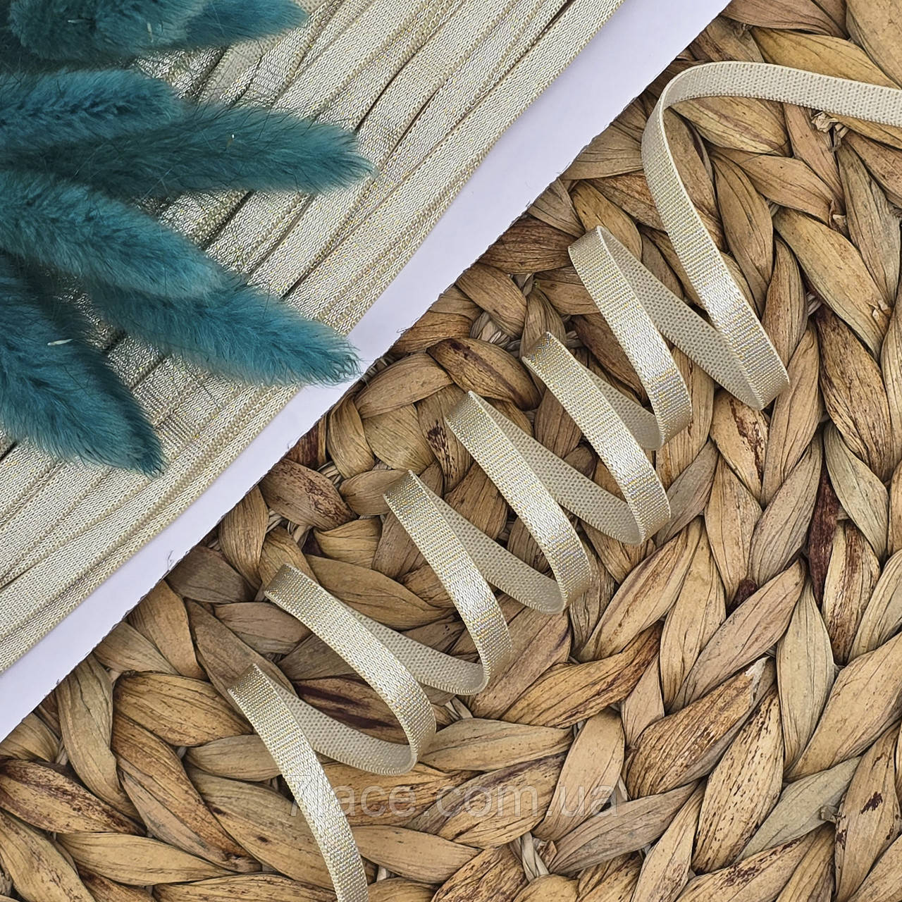 Бретельна гумка (резинка, стрічка) / ширина 0,6 см / колір холодний беж / замовлення від 1 метра