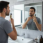 Акумуляторний триммер для стрижки волосся + 4 насадки, MS 433 / Машинка для стрижки / Тример чоловічий, фото 2