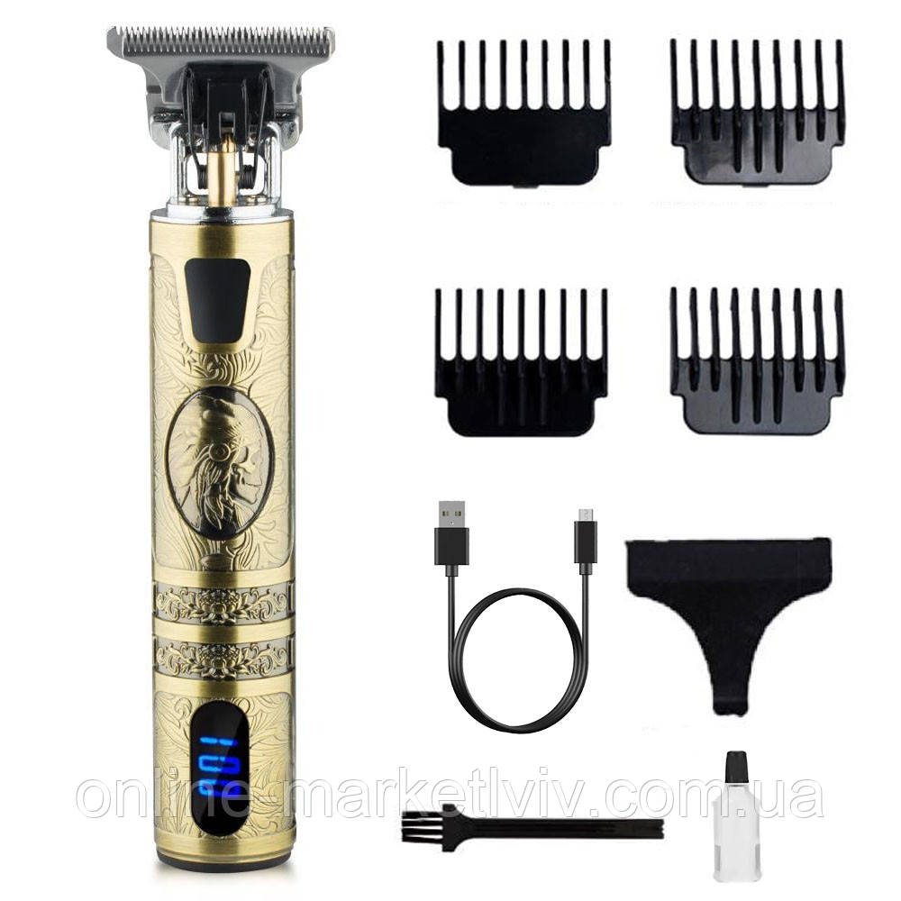 Акумуляторний триммер для стрижки волосся + 4 насадки, MS 433 / Машинка для стрижки / Тример чоловічий, фото 1
