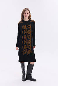 В'язана сукня «Вербена» (чорна,помаранчева)