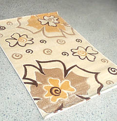 Килим рельєфний бежевий 1х1.5 Туреччина прямокутний