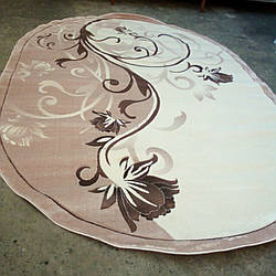 Килим бежевий овальний 3x4 Туреччина