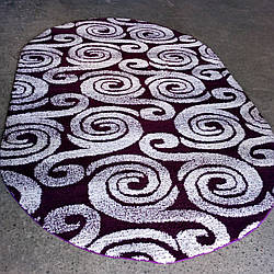 Ковер овальный микрофибра 2х3 Турция фиолетовый