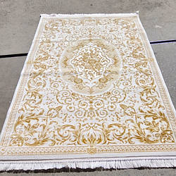 Килим класичний білий 2х3 Туреччина прямокутний