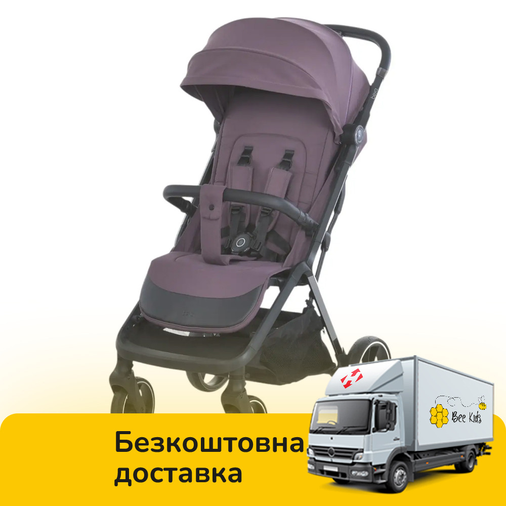 Коляска дитяча прогулянкова EL CAMINO BEYA ME 1127-B Vintage Plum Бордова, фото 1