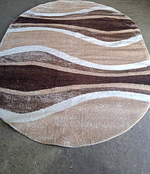 Килим бежевий овальний 3х4 Туреччина високоворсний