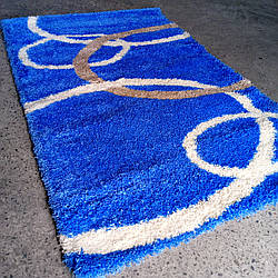 Килим високоворсний синій 2.5х4 Туреччина