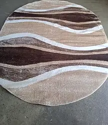 Килим бежевий овальний 3х4 Туреччина ворсистий