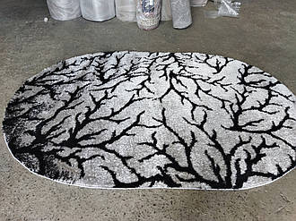 Килим сірий 0.8х1.5 Туреччина овальний