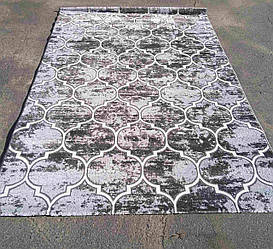 Килим рельєфний сірий  3x4 Туреччина прямокутний