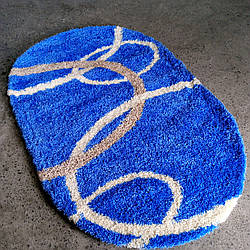 Килим синій овальний 2.5x3.5 Туреччина високоворсний