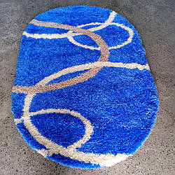Килим синій овальний 2x4 Туреччина високоворсний