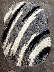 Килим приліжковий сірий 0,8x1,5 Туреччина овальний