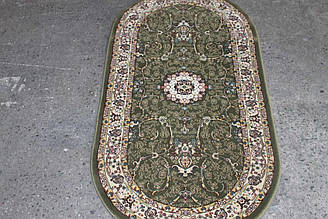 Килим приліжковий овал 0.8x1.5 Туреччина зелений