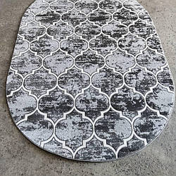 Килим сірий 2.5x3.5 овал Туреччина