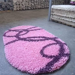 Килим овальний 1х2 Туреччина рожевий