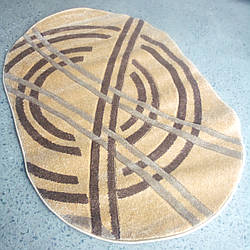 Килим рельєфний бежевий 1х1.5 Туреччина овал