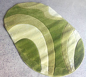 Килим зелений овальний 1х1.5 Туреччина рельєфний