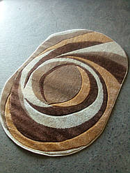 Килим бежевий 1х1.5 Туреччина овальний