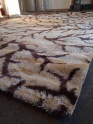 Килим бежевий високоворсний 2х4 Туреччина поліестер