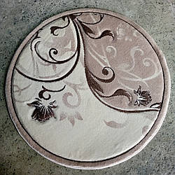 Килим 1.00х1.00 круг бежевий Туреччина