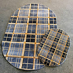 Килим сірий 0,7х1,1 Туреччина овальний