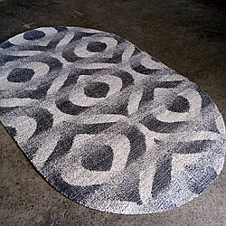 Килим мікрофібра сірий 2х3 Туреччина овал