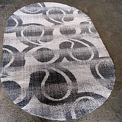 Килим мікрофібра сірий 2х3 Туреччина овал