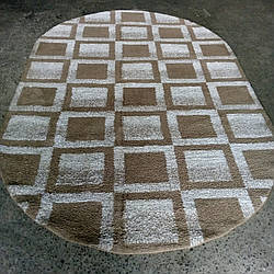 Килим бежевий овальний 2x3 Туреччина мікрофібра