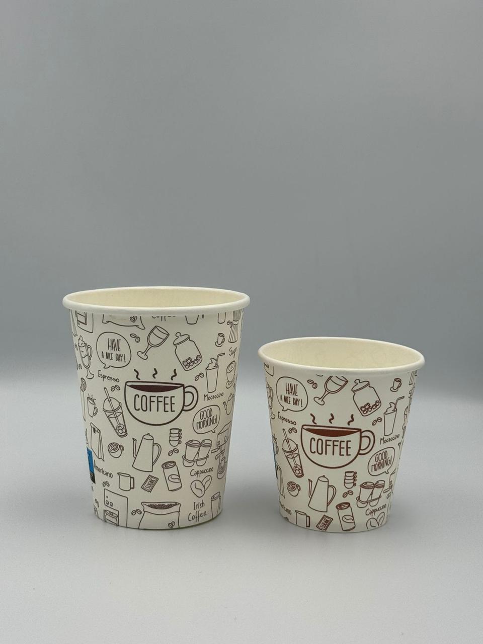 Стакан картонний 1-шаровий Coffee 150мл (50шт), фото 1