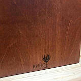 Планшет з дерева з логотипом і затискачем для меню А4 37х24см 5мм, фото 2