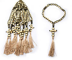 Красиві дерев'яні чотки з хрестом