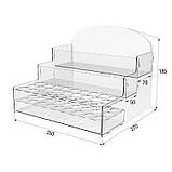 Підставка EKOSTAR для пробників і сашетів із акрила 250х220х185, фото 3