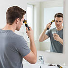 Акумуляторна машинка для стрижки волосся + 3 насадки, MS 437 / Тример для стрижки / Чоловічий тример для бороди, фото 2