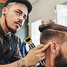 Акумуляторна машинка для стрижки волосся + 3 насадки, MS 437 / Тример для стрижки / Чоловічий тример для бороди, фото 5